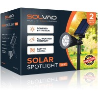 Solvao Solar Spot Light Ultra Bright Allweatherresistant Auto Onoff Function Rechargeable Led For Autumn Fall Decor