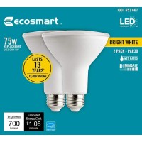 Ecosmart 75Watt Equivalent Par30 Dimmable Energy Star Flood Led Light Bulb Bright White 2Pack