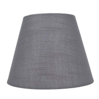 Alucset Small Lamp Shade, Barrel Fabric Lampshade For Table Lamp And Floor Light, 6X10X7.5 Inch, Natural Linen Hand Crafted, Spider (Grey)