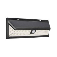 Mr Beams Solar Wedge Plus 102 Led Security Outdoor Motion Sensor Wall Light, 1 Pack, Black