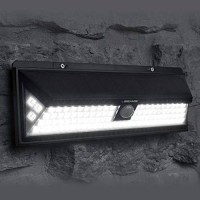 Mr Beams Solar Wedge Plus 102 Led Security Outdoor Motion Sensor Wall Light, 1 Pack, Black