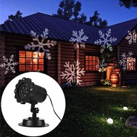 Koxuiuf 2024 New Christmas Projector Lights Outdoor, Waterproof & Adjustable Led Christmas Snowflake Projector Lights Indoor For Halloween, Christmas, Home Birthday Party And Garden Decoration