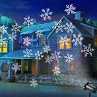 Koxuiuf 2024 New Christmas Projector Lights Outdoor, Waterproof & Adjustable Led Christmas Snowflake Projector Lights Indoor For Halloween, Christmas, Home Birthday Party And Garden Decoration