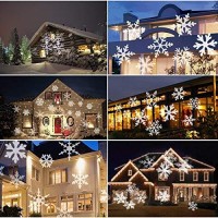 Koxuiuf 2024 New Christmas Projector Lights Outdoor, Waterproof & Adjustable Led Christmas Snowflake Projector Lights Indoor For Halloween, Christmas, Home Birthday Party And Garden Decoration