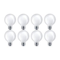 Philips Led Frosted G25 Light Bulb, Dimmable, 500 Lumen, Daylight (5000K), 5.5W=60W, E26 Base, Title 20 Certified, Pack Of 8