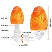 Figura Homes Salt Lamp Night Light 2 Pack Himalayan Salt Lamp Nightlight With 4 Bulbs Mini Decoration Himalayan Salt Night Li