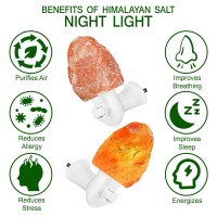 Figura Homes Salt Lamp Night Light 2 Pack Himalayan Salt Lamp Nightlight With 4 Bulbs Mini Decoration Himalayan Salt Night Li