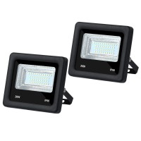 2 Pcs Dc 12V Led Flood Light 20W 1800Lm 6500K Daylight White Outdoor Security Floodlight Lamp, Ip65 Outside Waterproof (12 Volt 20 Watt)