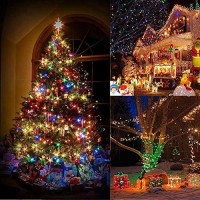 Twinkle Star 50 Led Battery Operated Christmas Lights 16 Ft, Waterproof Tree Lights With 8 Lighting Modes, Indoor Outdoor Patio Garden Party Wedding Christmas Decoration, Multicolor