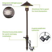 8 Pack Low Voltage Led Landscape Kits 12V Pathway Flood Light Kits 10W 390Lm And 34W 155Lm Wired For Outdoor Yard Lawn Diec