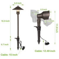 8 Pack Low Voltage Led Landscape Kits 12V Pathway Flood Light Kits 10W 390Lm And 34W 155Lm Wired For Outdoor Yard Lawn Diec