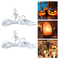 Brightown Accessory Cord With One Led Light Bulb 6Ft Cord With Onoff Switch For Night Lights Halloween Pumpkin Blow Mold C