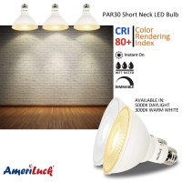 Ameriluck Par30 Short Neck Led Flood Light Bulb, Dimmable 75W Equiv. 900 Lumens 11W, 5000K | Daylight, Pack Of 6