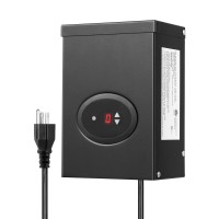 Dewenwils Low Voltage Landscape Transformer 300W, Outdoor Weatherproof Transformer With Timer And Photocell Sensor, 120V Ac To 12V Ac For Led Lighting, Spotlight, Pathway Light, Etl Listed