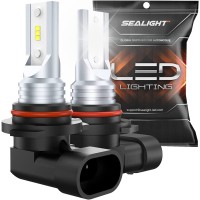 SEALIgHT H10 LED Fog Light Bulbs 400 Brighter 6500K Xenon White 9145 9140 Strong Light Penetration Fog Light LED Plug and Play 12 cSP chips Fog Lights Replacement for cars Trucks Pack of 2