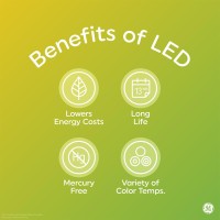 Ge Led+ Color Changing Led Light Bulbs With Remote, 9.5W, No App Or Wi-Fi Required, A19 (1 Pack)