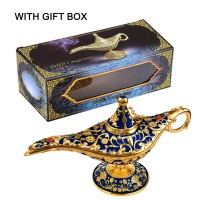 Sunmall Vintage Legend Aladdin Lamp Magic Genie Wishing Lightcollectable Rare Classic Arabian Costume Props Lamp Tabletop Decor