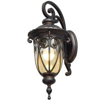 Goalplus 18 Inch Outdoor Porch Light With Wall Mount, Antique Bronze Wall Lantern For Garage, Vintage Wall Sconce With Clear Seeded Glass Shade, Light Outside For House