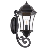 Goalplus Large Outdoor Wall Light Fixture For Porch, Bronze Aluminum Exterior Door Lantern Light With Wall Mount Outside Wall Sconce With Clear Seeded Glass