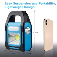 1 Pack 3 In 1 Solar Usb Rechargeable Brightest Cob Led Camping Lantern Charging For Device Waterproof Emergency Flashlight Led