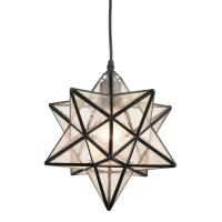 Danseer Seeded Glass Shade Industrial Moravian Star Light Pendant Lighting