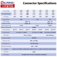 Cnlinko Lp20 Series Waterproof Connector Ip68 Laundry Machine Power Connector Male Female Led 7 Pin M20 Connector For Led Lamp