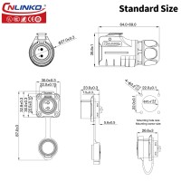 Cnlinko Lp20 Series Waterproof Connector Ip68 Laundry Machine Power Connector Male Female Led 7 Pin M20 Connector For Led Lamp