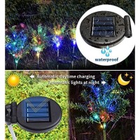 Idefair Solar Garden Lights Tree Outdoor Multi-Color Changing Led Stake Lights Flower For Garden, Patio, Yard And Decoration Solar Flickering Tree Lights (Tree,2 Pack)