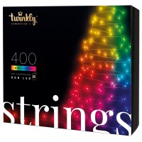 Twinkly Strings App Controlled 105 Feet Smart Christmas Lights With 400 Rgb Leds And Green Wire For Indoor And Outdoor Decorative Lighting