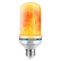 Aizhiweng Led Flame Effect Light Bulb 4 Modes With Upside Down Effect E26 Standard Base Flame Bulb 3W 150Lumen Flame B