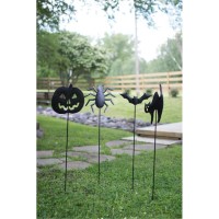 Set Of Four Halloween Yard Stakes - One Each Design