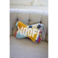 Woof Kantha Bone Pillow