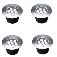 Gocuces Outdoor Led Landscape Lighting 7W,6In In-Ground Lights Line Voltage 110V 120V,High Brightness White 6500K,Waterproof Led Lighting Outside House Light For Yard,Path,Walkway,Inground,Pack Of 4