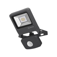 Floodlight Led: For Wall, Endura Flood Sensor Warm White / 10 W, 220240 V, Beam Angle [Calc.]: 120, Warm White, 3000 K, Body Material [Calc.]: Aluminum, 1-Pack