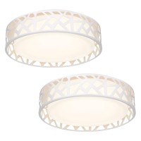 Vicnie Light Fixtures Ceiling 2 Pack 12 Inch 15W 1100 Lumens Flush Mount Lights Dimmable 3000K Warm White Etl Listed For Kitc