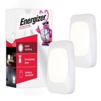 Energizer 4-In-1 Led Power Failure Night Light, 2 Pack, Plug-In, Light Sensing, Auto On/Off, Foldable Plug, Soft White, Emergency Flashlight, Tabletop Light, Hurricane, Storm, Tornado, 46473