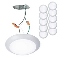 Wac Lighting Disc 6In Led Energy Star Flush Mount For Junction Box 3000K In White Pack Of 10