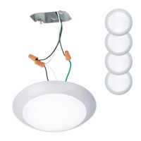 Wac Lighting Disc 6In Led Energy Star Flush Mount For Junction Box 3000K In White (Pack Of 4)