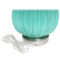 Elegant Designs Creased Table Lamp With Fabric Shade, Seafoam