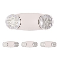 Gruenlich Led Emergency Light, Exit Lighting Fixtures With 2 Led Bug Eye Heads And Back Up Batteries, Ul 924 Qualified, 120-277 Voltage, 4-Pack