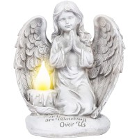 Vp Home Praying Angel Watching Over Us Angel Decorations For Home Solar Powered Led Outdoor Decor Garden Light Angel Statues And Figurines For Home, Patio, Yard Art