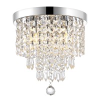 Sunli House Modern Crystal Chandelier Ball Fixture Pendant Ceiling Lamp H11.7 X W9.8, 3 Light,Mini Modern Chandelier Lighting Fixture For Bedroom, Hallway, Bathroom, Kitchen, Bar