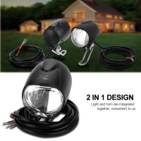 Keenso Bike Headlight, 2-In-1 Electric Horn And Headlight Led For E-Bike