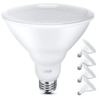 Feit Electric Led Par38 Bulbs, 75W Equivalent, Non Dimmable, 5000K Daylight, 750 Lumens, 10 Year Lifetime, E26 Base, Par38 Flood Lights, Cri 90, Damp Rated, 4 Pack, Par38/950Ca10K/Mp/4