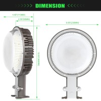 80W Led Area Light Dusk To Dawn Led Outdoor Lighting 9600Lm Barn Light With Photocell 400W Mh Equiv Ip65 Ultra Bright Led Security Lights 5000K Daylight Wall Mount Farm Light Fixture Etl Listed