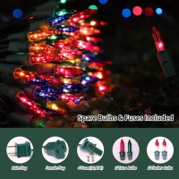 Lamphome Christmas String Light,100 Count Incandescent Mini String Light In 21.6Ft,Indoor/Outdoor 120V Ul Certified Mini Light For Christmas,Wedding,Patio Lawn,Home,Garden,Party,Store (Multi-Colored)