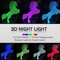 3 In 1 3D Night Light For Girls Kids Unicorn&Butterfly&Expression 3D Lamp Christmas Gifts Bjyhiyh 16 Colors Changing +Dimmable Led Nightlight