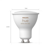 Philips Hue White & Color Ambiance Led Smart Gu10 Bulb, Bluetooth & Zigbee Compatible (Hue Hub Optional), Voice Activated With Alexa, 1 Bulb