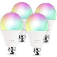 3Stone Smart Light Bulbs, 16W 1600 Lumens Wifi Led Color Changing A21 Bulb 100W Equivalent Dimmable 2700K-6500K Rgbcw, Tunable White Compatible With Alexa, Google Home 2.4Ghz Only (4)