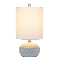 Elegant Designs Cement Base Table Lamp With Long Drum Shade